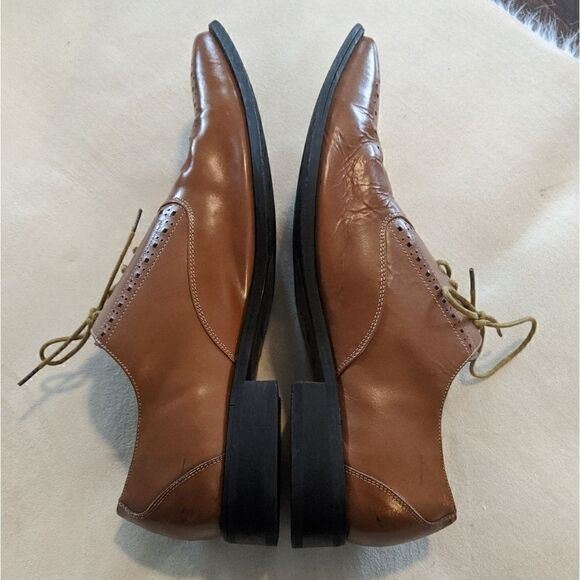 Versa cognac brown leather dress shoes Oxford 9.5 main image 7